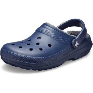 Crocs Unisex-Adult Classic Lined Clog(Navy/Charcoal)