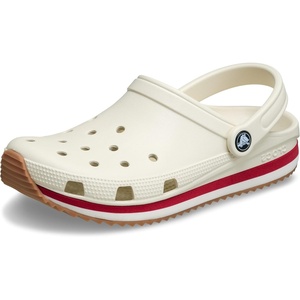 Crocs Unisex-Adult Classic Retro Runner Clogs(Summit White)