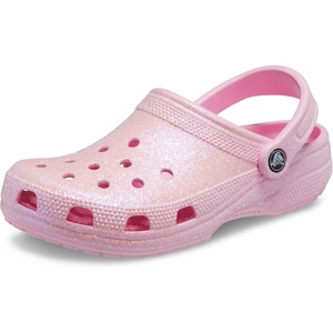 Crocs Unisex-Adult Classic Sparkly Clog, Metallic and Glitter Shoes, Flamingo, 6 Men/8 Women