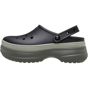 Crocs Unisex-Adult Classic Stacked Clogs Platform Platform(Black/Black)