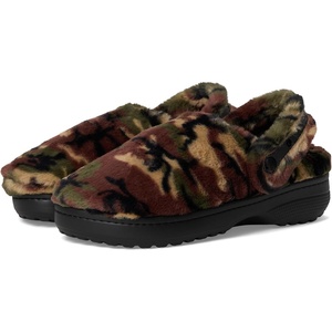 Crocs Unisex-Adult Classic Unfurgettable Lined Clogs, Fuzzy Slippers(Army Green/Multi)