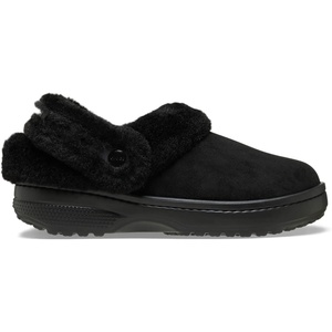 Crocs Unisex-Adult Classic Unfurgettable Lined Clogs, Fuzzy Slippers(Black Vegan Suede)