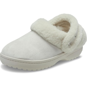 Crocs Unisex-Adult Classic Unfurgettable Lined Clogs, Fuzzy Slippers(Cocoa Crème Suede)
