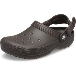 Crocs Unisex-Adult Classic Work Clogs | Enclosed Toe | Slip Resistant | All Day Comfort(Dark Cocoa)