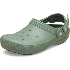 Crocs Unisex-Adult Classic Work Clogs | Enclosed Toe | Slip Resistant | All Day Comfort(Moss)