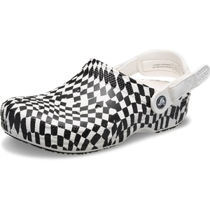 Crocs Unisex-Adult Classic Work Clogs | Enclosed Toe | Slip Resistant | All Day Comfort(White/Black)