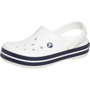 Crocs Unisex-Adult Crocband Clog(White/White/Navy)