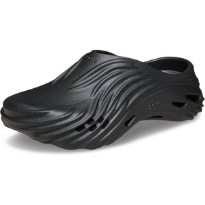 Crocs Unisex-Adult Echo Wave Clogs(Black/Black)