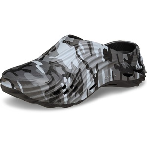 Crocs Unisex-Adult Echo Wave Clogs(Black/Slate Grey)