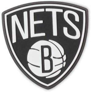 Crocs Unisex-Adult Jibbitz Shoe Charms – NBA Basketball Team Shoe Charm Singles, Sports Charms for Boys and Girls(Brooklyn Nets)