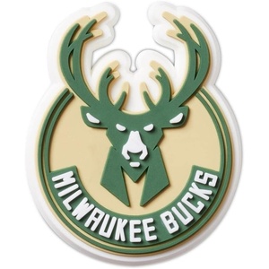 Crocs Unisex-Adult Jibbitz Shoe Charms – NBA Basketball Team Shoe Charm Singles, Sports Charms for Boys and Girls(Milwaukee Bucks)