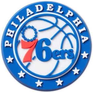Crocs Unisex-Adult Jibbitz Shoe Charms – NBA Basketball Team Shoe Charm Singles, Sports Charms for Boys and Girls(Philadelphia76ers)
