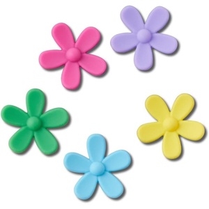 Crocs Unisex-Adult Jibbitz Shoe Spirit Girls Multi Pack, Charms for Teens, Flower Power, 5 Pack