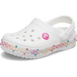 Crocs Unisex-Baby Crocband Rainbow Band Clogs(White/Multi)