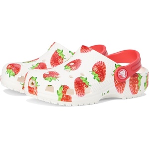 Crocs Unisex-Child Classic Graphic Clog(White)