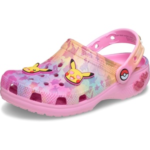 Crocs Unisex-Child Classic Pokemon Clogs, Kids and Toddler Shoes(Pink Pikachu)