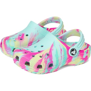 Crocs Unisex-Child Classic Watercolor Marbled Clog(Aquamarine/Multi)