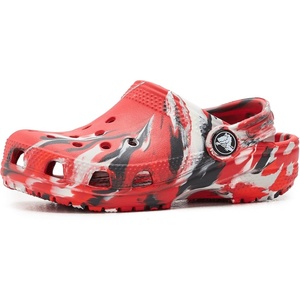 Crocs Unisex-Child Classic Watercolor Marbled Clog(Flame/Multi)