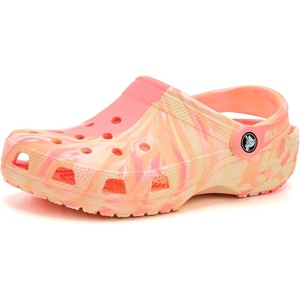 Crocs Unisex-Child Classic Watercolor Marbled Clog(Guava/Multi)