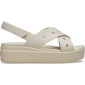 Crocs Women’s Brooklyn 4U Low Wedges, Platform Wedge Sandals for Women(Frappé/Cross-strap)
