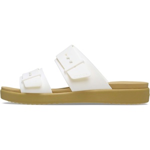 Crocs Women’s Brooklyn Buckle Low Sandals(Chalk/Tan)