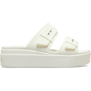 Crocs Women’s Brooklyn Buckle Low Wedges(White/Chalk)