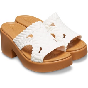Crocs Women’s Brooklyn Heels(Chalk Woven)