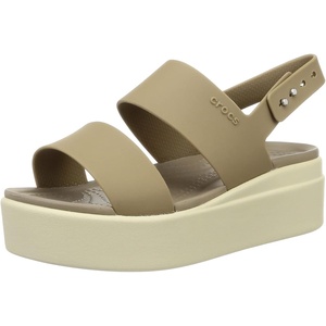 Crocs Women’s Brooklyn Low Wedge Sandals(Khaki Bone)
