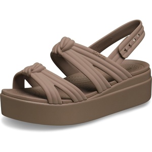 Crocs Women’s Brooklyn Low Wedge Sandals(Latte Knot)
