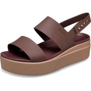 Crocs Women’s Brooklyn Low Wedge Sandals(Mocha/Mushroom)