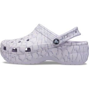 Crocs Women’s Classic Graphic Platform Clogs(Mauve Mist)