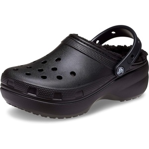 Crocs Women’s Classic Lined Platform Clogs(Black)