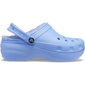 Crocs Women’s Classic Lined Platform Clogs(Moon Jelly)