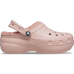 Crocs Women’s Classic Lined Platform Clogs(Pink Clay)