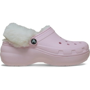 Crocs Women’s Classic Lined Platform Clogs(Pink Milk)