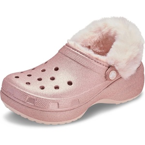Crocs Women’s Classic Lined Platform Clogs(Quartz Glitter)