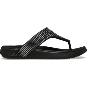 Crocs Women’s Getaway Triangle Flip Flops(Black Gems)