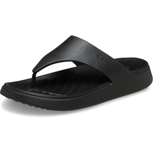 Crocs Women’s Getaway Triangle Flip Flops(Black/Black)