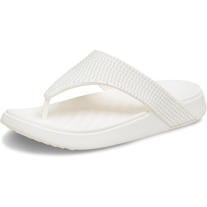 Crocs Women’s Getaway Triangle Flip Flops(Chalk Gems)