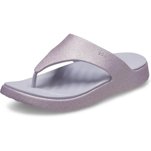 Crocs Women’s Getaway Triangle Flip Flops(Mauve Mist)
