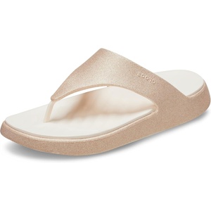 Crocs Women’s Getaway Triangle Flip Flops(Peach Ice)