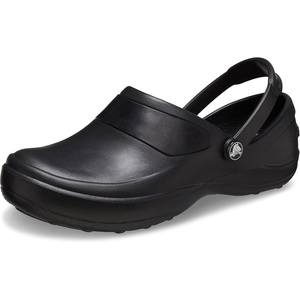 Crocs Women’s Mercy Work Clogs, Slip Resistant Work Shoes(Black/Black)