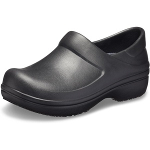 Crocs Women’s Neria Pro II Work Clogs | Enclosed Toe | Slip Resistant | All Day Comfort(Black)