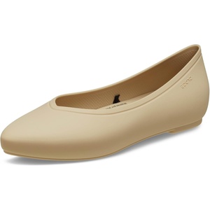 Crocs Women’s On The Clock Work Flats(Chai)