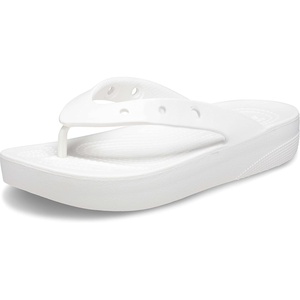 Crocs Women’s Platform Flip Flop Sandal(White)