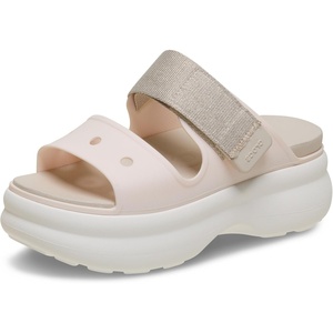 Crocs Women’s Soho Two-Strap Sandals | 2.4 Inch Platform | LiteRide Sink-In Footbed | Adjustable Upper Strap(Peach Ice/Frappe/Chalk/Shimmer)