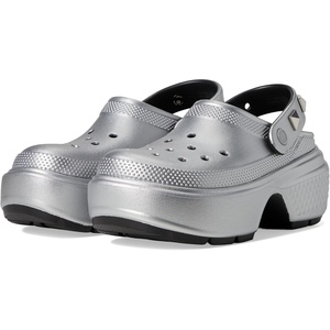 Crocs Women’s Stomp Clog Slip-on Shoes(Silver)