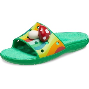 Crocs Zen Garden Sensory Classic Terry Cloth Slide(Grass Green)