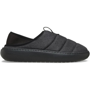 Crocs unisex-adult Classic Puff Moc(Black Suede)