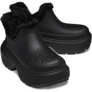 Crocs unisex-adult Stomp Lined Shorty Boots(Black/Black)
